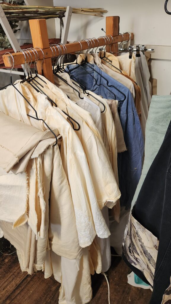 Prepared clothes ready for printing